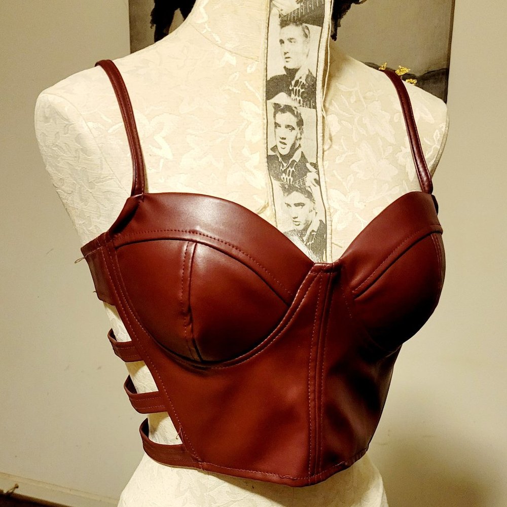 Haute Monde Faux Leather Top